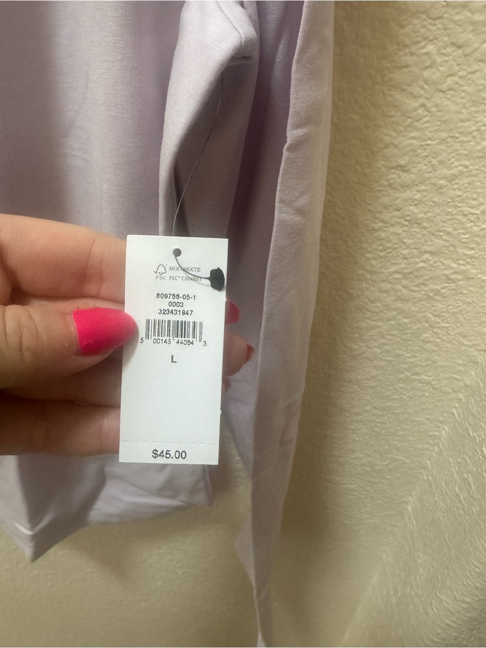 Banana Republic Light Lavender Long Sleeve Boatneck Top - Picture 3 of 4